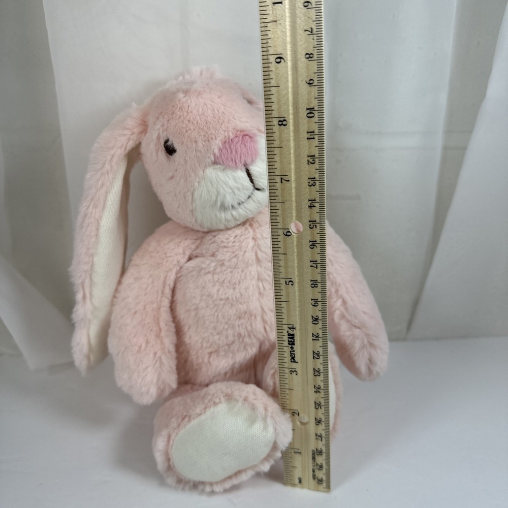 Hallmark Pink Bunny Rabbit Plush Rattle Baby Toy 12" - Picture 3 of 11